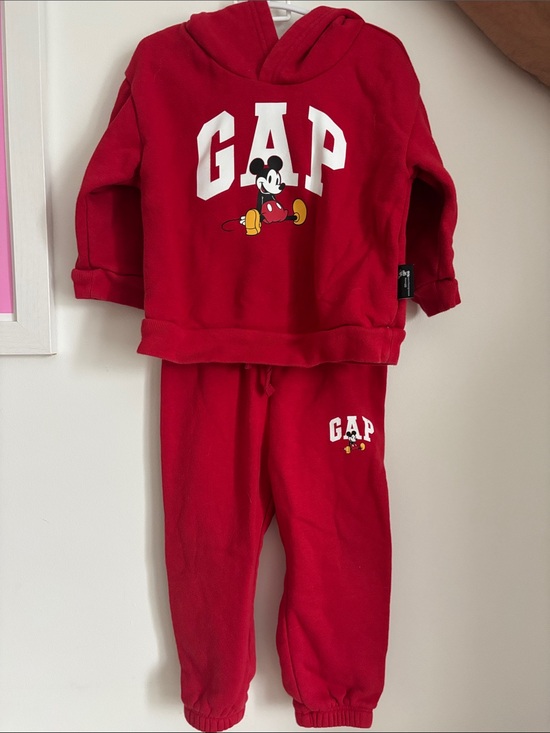 GAP Other - GAP Red Mickey Mouse Hoodie & Joggers Set